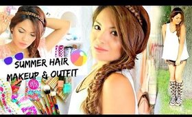 Cute Summer Hair, Sweat Proof Makeup, and Outfit! Belinda Selene