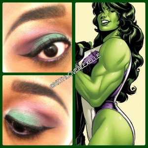 When I was little three weren't a lot of female superheroes, but I obsessed over 3, She-Hulk was one of them not as aggressive as her cousin the Incredible Hulk but she was just as awesome!
For more looks follow me in IG: withLOVEAlexElle