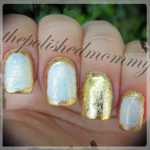 http://www.thepolishedmommy.com/2013/04/gold-and-opals.html 
I did these for "Go gold for Silas", if you would like to participate and show your support you can enter your pic here: http://www.11alive.com/news/photo-gallery.aspx?storyid=289684