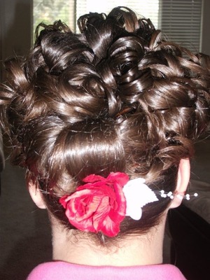 curly prom updo