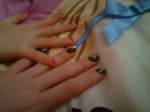 my sister did these for me and my little sister !:-) 