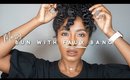 Natural Hair | Messy BUN With FAUX BANG