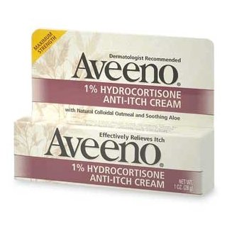 Aveeno 1% Hydrocortisone Maximum Strength Anti-Itch Cream,