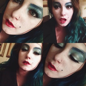 Janets makeup during the Floorshow on the Rocky Horror Picture Show!
