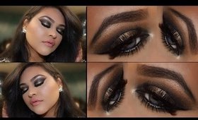 Holiday Makeup: Gold and Silver Smokey eye 2015