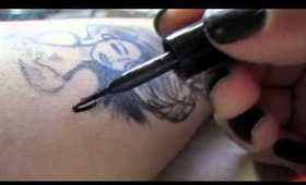 Fake Tattoo Drawing of, "The Little Mermaid."