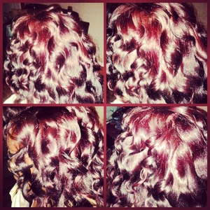 RED COLOR AND CURLS