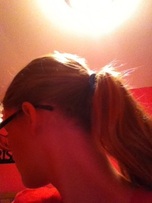 Just a high pony tail