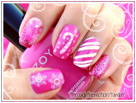 Pink Holiday Nails | Through-the-Motion S.'s (throughthemotions) Photo ...