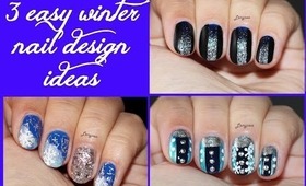 Three Easy Winter Nail Designs for Short Nails #3