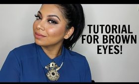 SMOKEY EYE MAKEUP TUTORIAL FOR BROWN EYES | MissBeautyAdikt