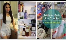 What's in my Bathroom Cabinet + Products for Oily Acne Prone Skin