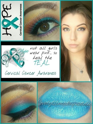 My look to raise awareness for Cervical Cancer! Check out my tutorial 
youtube.com/lovelylilmakupaddict
For more details check out my blog
lovelylilmakupaddict.blogspot.com