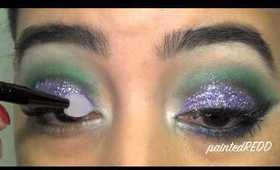 New Year's Colorful Sparkle Makeup