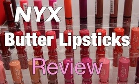 NYX Butter Lipstick Review and Swatches | Which color do you like?