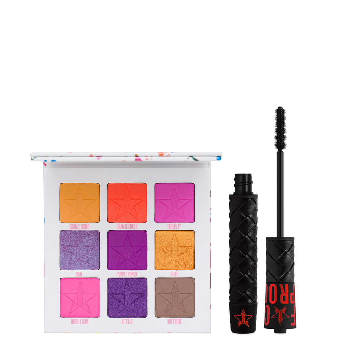 Jeffree Star Cosmetics Mini Breaker Eyeshadow Palette + F*ck Proof Mascara alternative view 1 - product swatch.