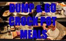 NEW!!!  DUMP & GO CROCK POT MEALS | QUICK & EASY CROCK POT RECIPES