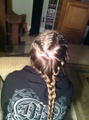 Artistic twist on the French braid.