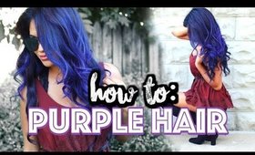 NO BLEACH! How To DYE Your Hair Purple At Home! | Belinda Selene