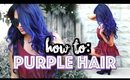 NO BLEACH! How To DYE Your Hair Purple At Home! | Belinda Selene