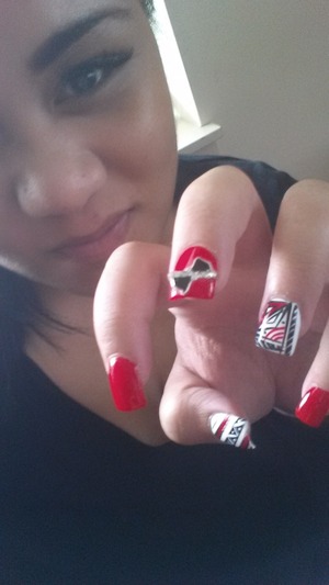 red white and black tribal