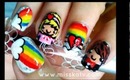 Kawaii Rainbow Couple Nails