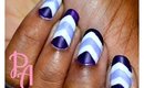 Matte Purple Chevron Nails