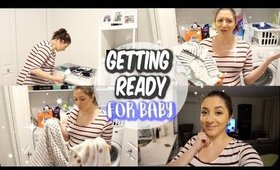 GETTING READY FOR BABY | WASHING AND ORGANIZING BABY CLOSET