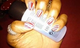 Holiday Nail Tutorial: Candy Cane