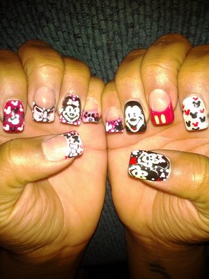 Mickey and Minnie Nails