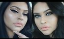 Sparkly glam cut crease + Nude glossy lips Tutorial 2016