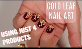 Easy Holiday Nail Art Using Press On Nails + Gold Leaf | Bailey B.