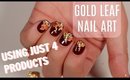 Easy Holiday Nail Art Using Press On Nails + Gold Leaf | Bailey B.