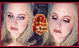 Wearable Gryffindor Inspired Glam Makeup Tutorial COLLAB with CAIT B