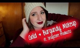 Gold & Burgundy Drugstore Tutorial! | Sarah Vorderbrueggen