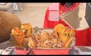 New video watch now!!! ALFREDO CHICKEN RECIPE w/ shrimp + GARLIC BREAD MUKBANG video!!!