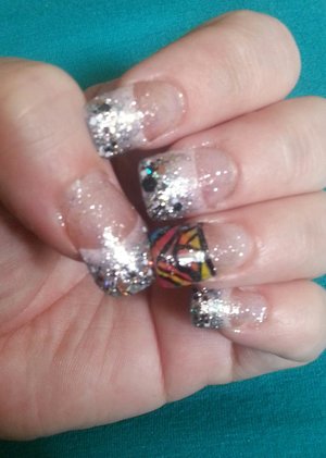 Chunky Glitter w/ Stained Class Look
