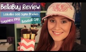 Bellabuy Review!! Sigma Gold Makeup Brushes Look-a-like, Sapphire rings, Red Baseball Cap