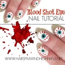 Halloween Nails: Blood Shot Eyes 