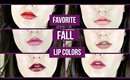 Favorite Fall Lip Colors + Swatches