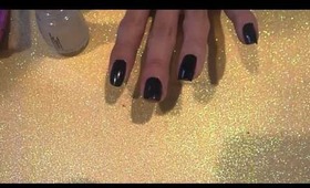 Black Matte Nails with Hearts Tutorial