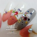 Korean stone nail art :D 