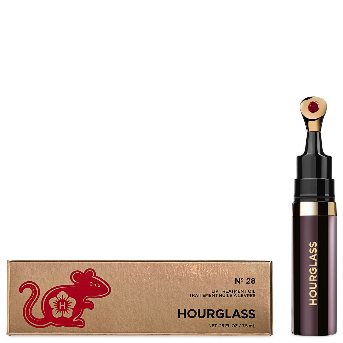 Hourglass Lunar New Year Edition Nº 28 Lip Treatment Oil - At Night alternative view 1 - product swatch.