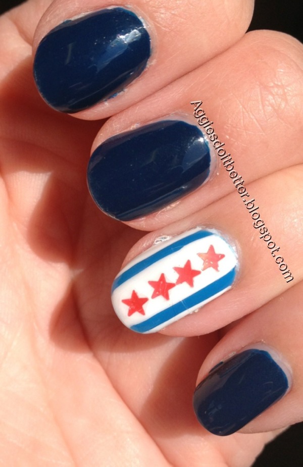 Chicago flag nails Jennifer O.'s Photo Beautylish