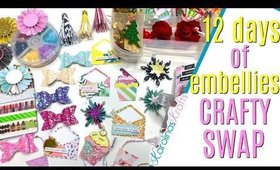 Christmas Embellishment Ideas, 12 days of Crafty Christmas advent calendar swap