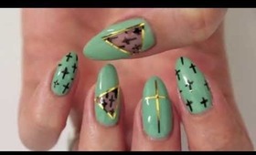 ✞ Mint Cut Out Nail Design ✞