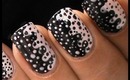 Black And White Nail Art designs-Waves of Nails Polish Cute Simple & Easy (Long & Short Nails)