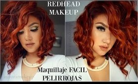 Maquillaje FACIL Pelirrojas / Easy makeup for REDHEAD Girls| auroramakeup