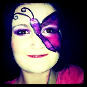 I love pink and purple and Butterfly's So I created this look thats out of this world!