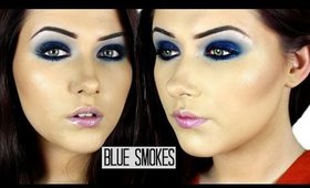 BLUE SMOKEY EYES & IRIDESCENT LIPS